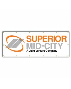 Superior Mid-City Electric - 3' x 8' - 8oz. Mesh Vinyl Banner 