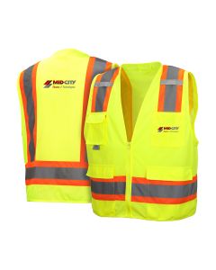 Pyramex - Class 2 Solid Front with Mesh Back Safety Vest